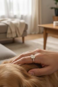 Glow-in-the-Dark Dog Paw Ring – Adjustable Luminous Copper Ring for Pet Lovers