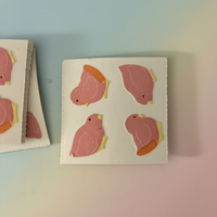 Vintage 1980s Great Seven Fuzzy Flocked Chick Stickers - NOS Rare Collectible