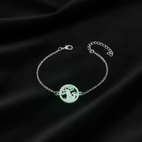 Radiant Mushroom Bracelet – Glow-in-the-Dark Boho Jewelry for Nature Lovers