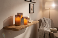 LED Flameless Candle with Remote – Realistic Swinging Flame & Glass Design