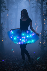 Glowing Princess Tutu Skirt with LED Lights – Magical Halloween Costume for Girls & Women