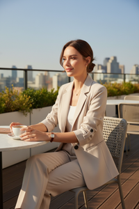 Elegant Women's Professional 2-Piece Suit Set - Office Blazer & Pants Combo