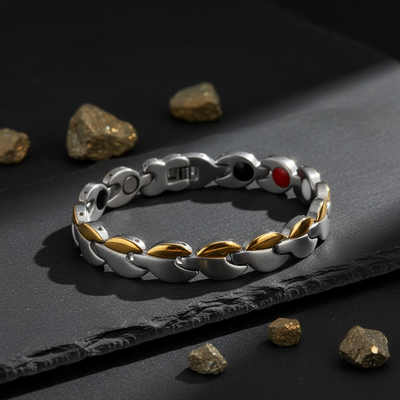Divine Wellness Magnetic Bracelet – Stainless Steel Energy Wristband for Women | Christian Gift for Her