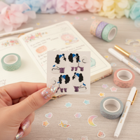 1980s Vintage Flocked Poodle Sticker Sheet No. 2 — Fuzzy NOS Collectible