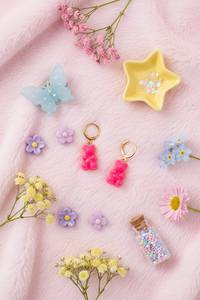 Y2K Candy Bear Earrings – Kawaii Resin Bear Jewelry