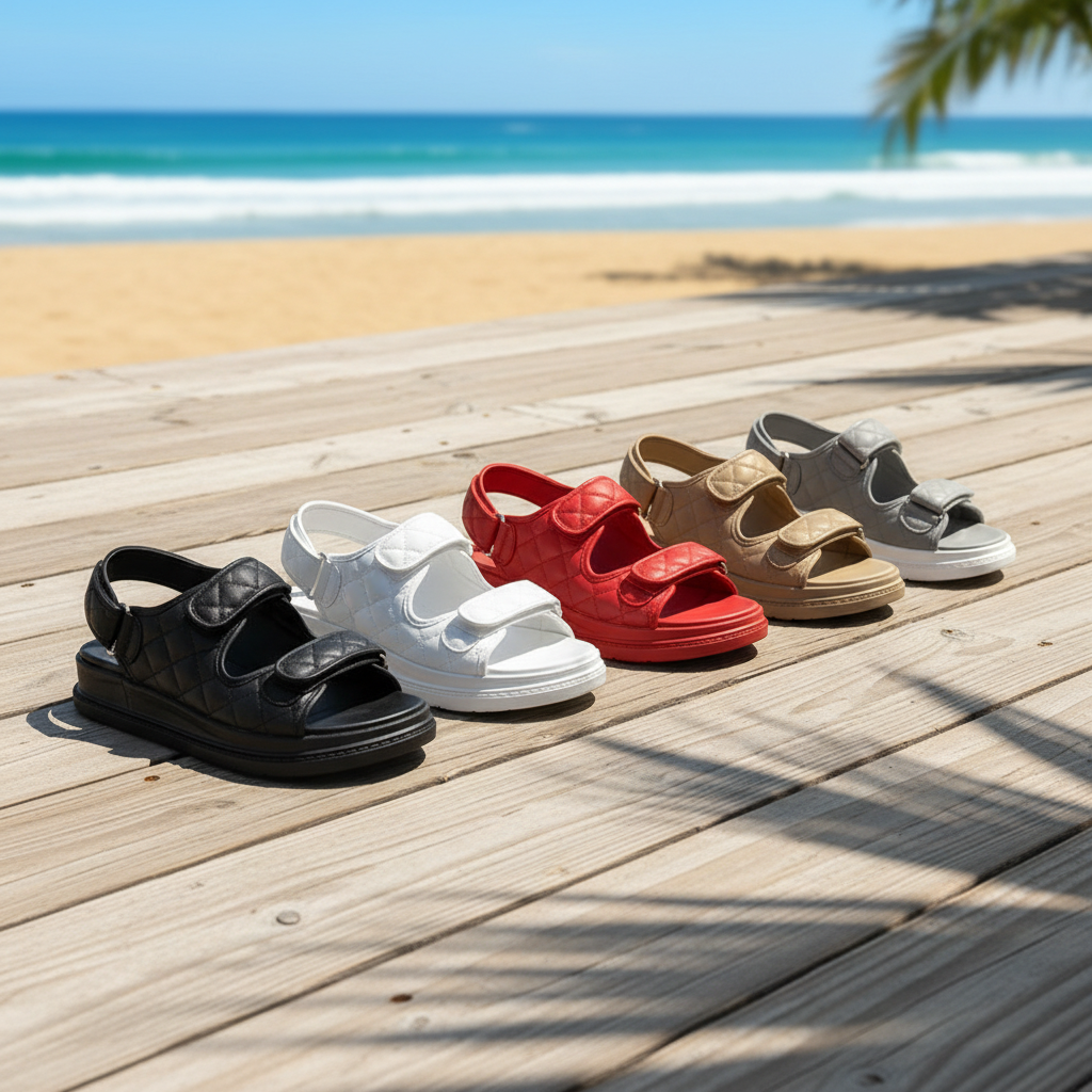 Quilted Platform Sandals with Cushioned Ankle Strap - 5 Trendy Colors | Walk in Comfort & Style