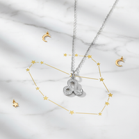 Leo Zodiac Moissanite Necklace – Sparkling Sterling Silver Pendant for Bold Souls