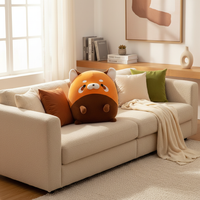 Adorable Round Roll Raccoon Plush Pillow – Soft & Cuddly in 2 Sizes & Colors