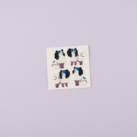 1980s Vintage Flocked Poodle Sticker Sheet No. 2 — Fuzzy NOS Collectible