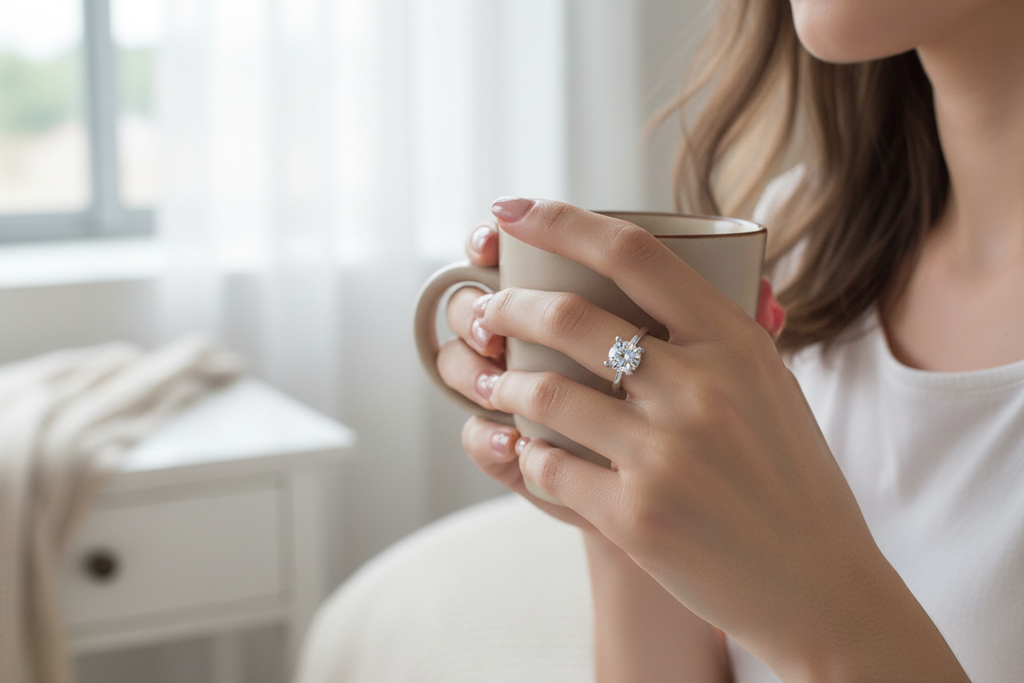 Adjustable Initial Letter Ring lifestyle shot