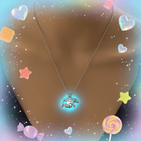 Y2K Kawaii Glow Bear Necklace – Luminous Polar Bear Pendant