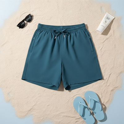 Men's Quick-Dry Ice Silk Beach Shorts — Lightweight Summer Swim Trunks for Pool & Vacation