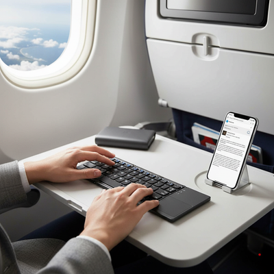 Foldable Bluetooth Keyboard for Phone, Tablet & Laptop – Portable Wireless Keyboard for Travel