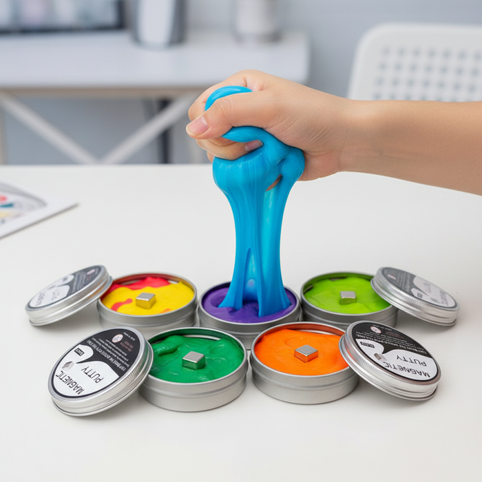 Magnetic Putty Stress Relief Toy – Alive-Like Magnetic Clay with Ultra-Soft Texture & 6 Vibrant Colors