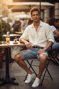 Men's Trendy Distressed Denim Shorts – Streetwear Fashion