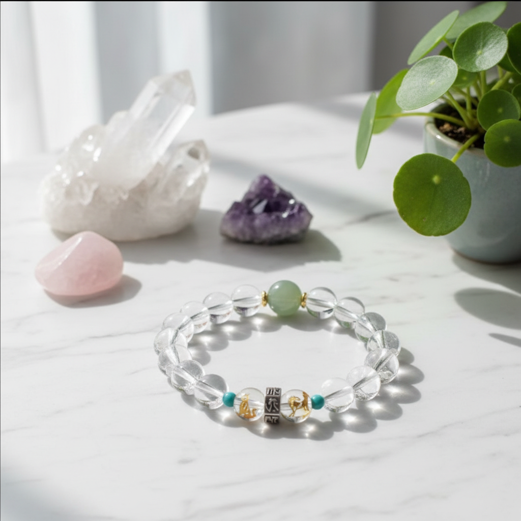Hetian Jade Chinese Zodiac Crystal Bracelet – Marble & Crystals Display