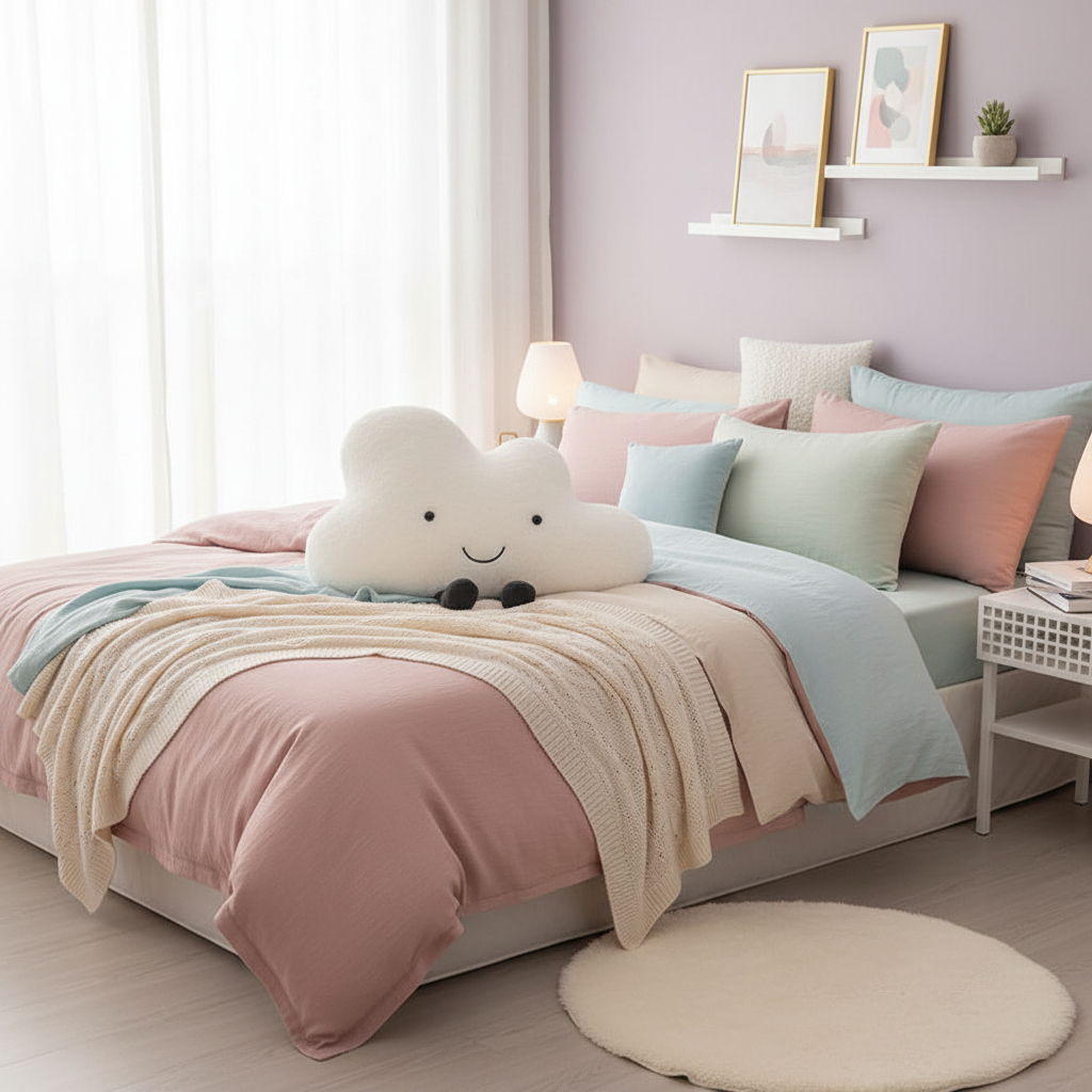 Plush Cloud Pillow – Dreamy Soft Cushion for Bedroom & Home Decor | Cloud-Shaped Decorative Pillow