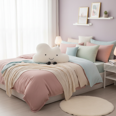 Plush Cloud Pillow – Dreamy Soft Cushion for Bedroom & Home Decor | Cloud-Shaped Decorative Pillow