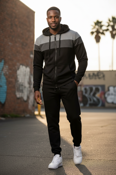 Men's Plus-Size Loose Sweatshirt Set – Casual Comfort Co-Ord | Big & Bold Style