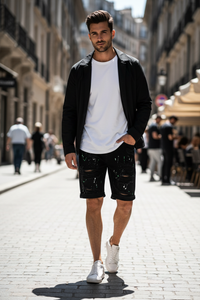 Men's Ripped Distressed Denim Shorts – Summer Street Style | Lightweight & Breathable