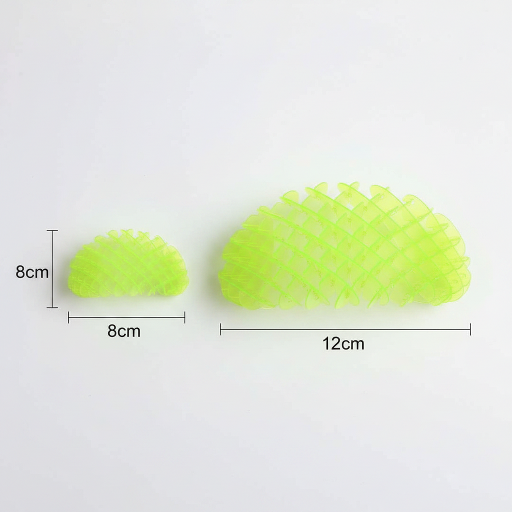Decompression morph cube both sizes 8cm and 12cm flat lay on white surface