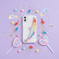 Y2K Gummy Bear Chain Phone Case – TPU iPhone Cover with Wearable Bracelet