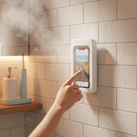 Waterproof Shower Phone Holder – Anti-Fog Wall Mount for Phones Up to 6.8 in