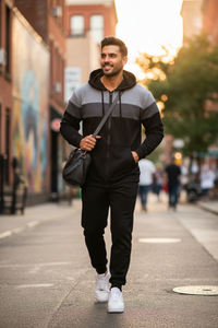 Men's Plus-Size Loose Sweatshirt Set – Casual Comfort Co-Ord | Big & Bold Style