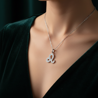 Leo Zodiac Moissanite Necklace – Sparkling Sterling Silver Pendant for Bold Souls