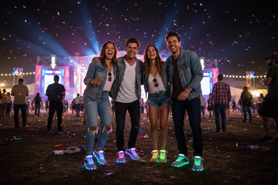 LED Glow Shoelaces – 3 Light Modes for Night Runs, Festivals & Events