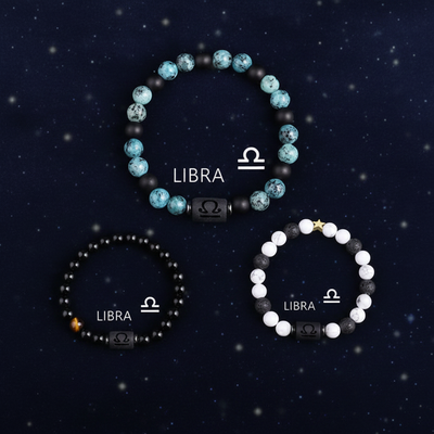 Crystal Stone Zodiac Sign Bracelet Stack Set – All 12 Signs | Celestial Energy Jewelry