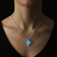 Glow-in-the-Dark Minotaur Necklace – Mythical Zinc Alloy Pendant with Luminous Glow