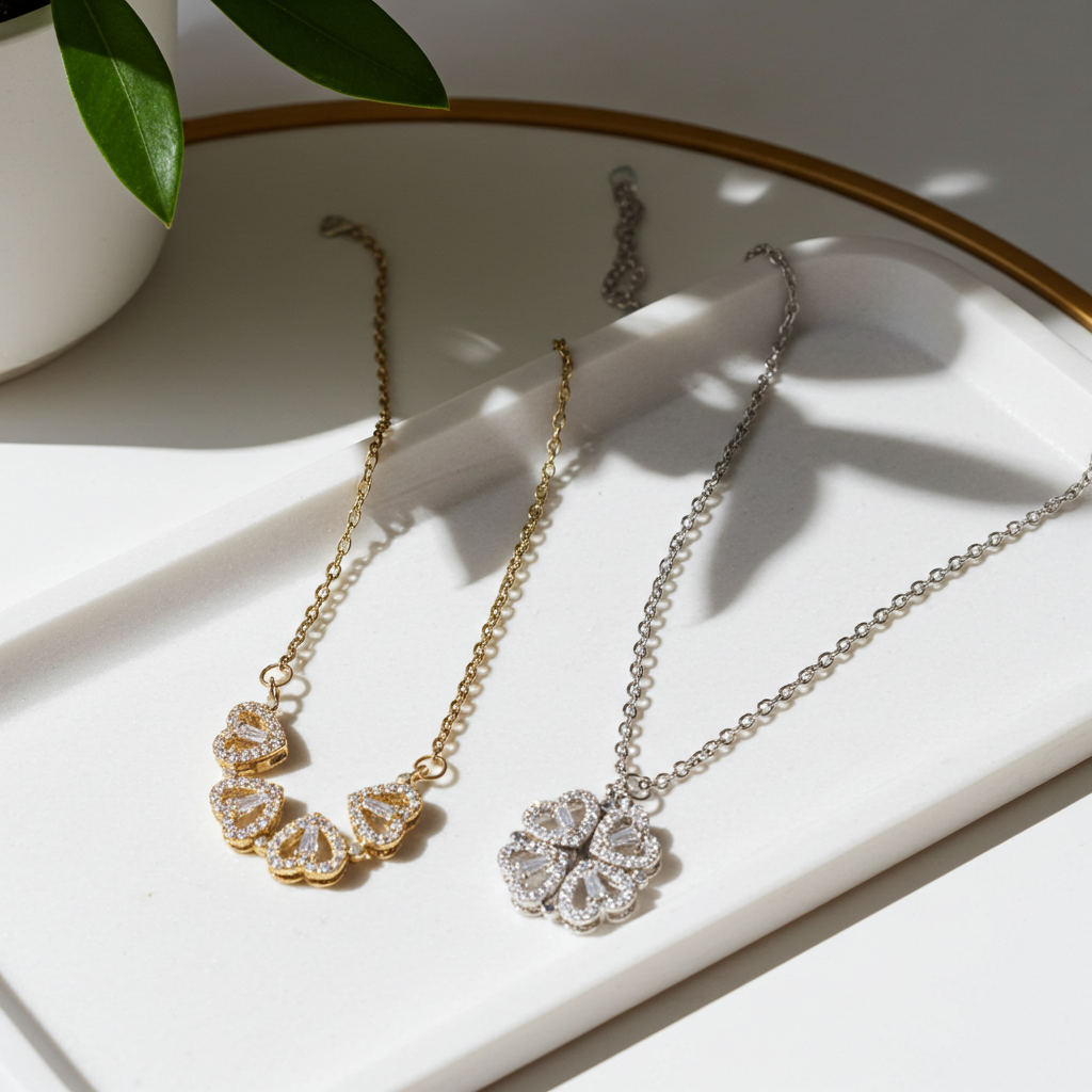 4-in-1 Magnetic Heart Clover Necklace What Else You Got?