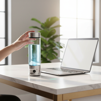 Hydrogen-Rich Smart Water Cup - 410ml Portable Glass Infuser with Rechargeable Battery