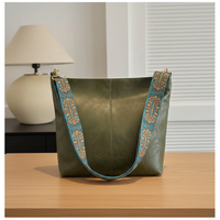 Retro Chic Ethnic Strap Bucket Bag