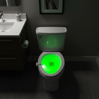 Motion-Sensor Toilet LED Night Light – 8-Color, Battery-Powered, Universal Fit for Safe Nighttime Bathroom Trips