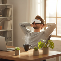 Healing Eye Massager with Heat & Bluetooth Music – 4D Airbag Pressure, Spa Relaxation at Home