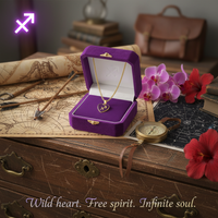Zodiac Heart Necklace – Personalized Constellation Pendant for Her | All 12 Signs